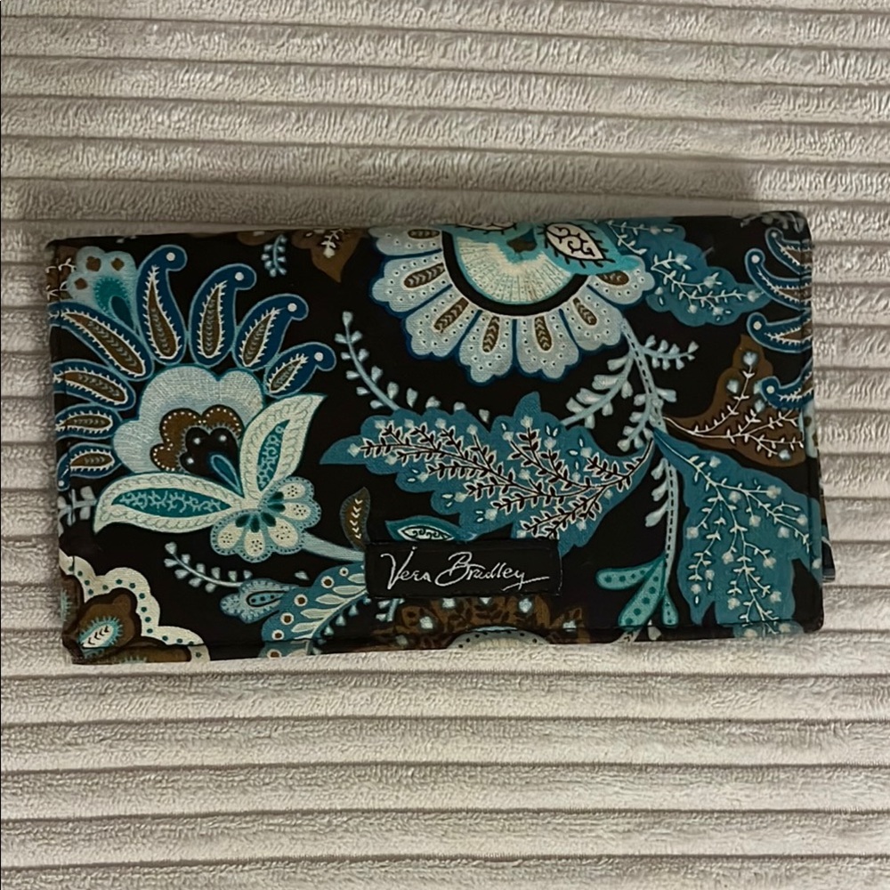 Vera Bradley Teal and Brown Floral wallet